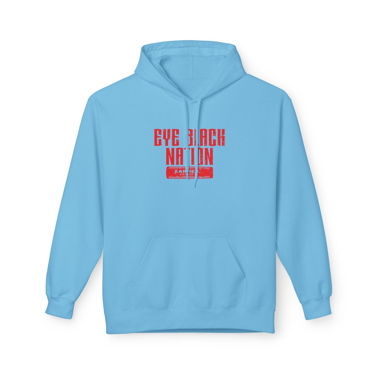 EYE BLACK NATION Adult Hoodie (Red Font)