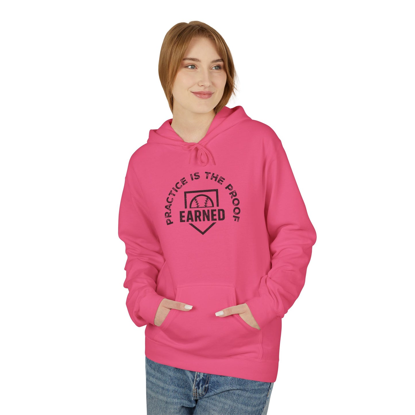 PRACTICE IS THE PROOF Hoodie (Black Font)