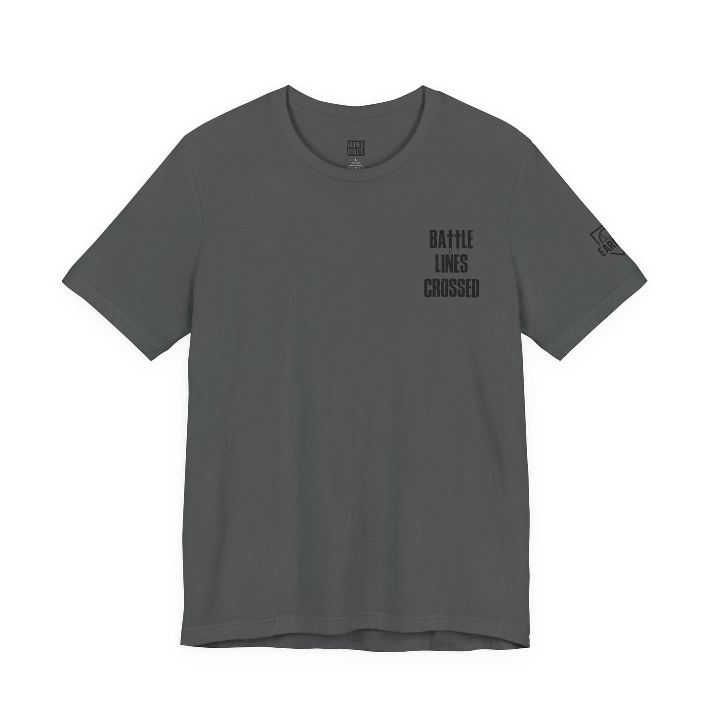 BATTLE LINES CROSSED Tee (Black Font)