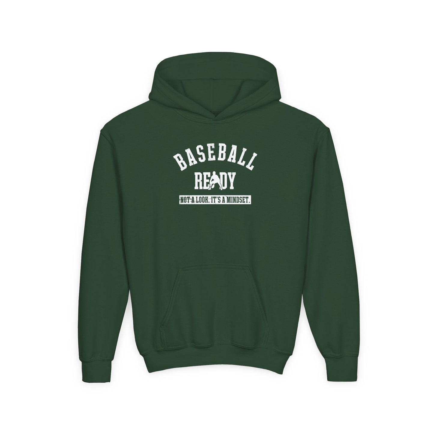 BASEBALL READY Youth Hoodie (White Logo)