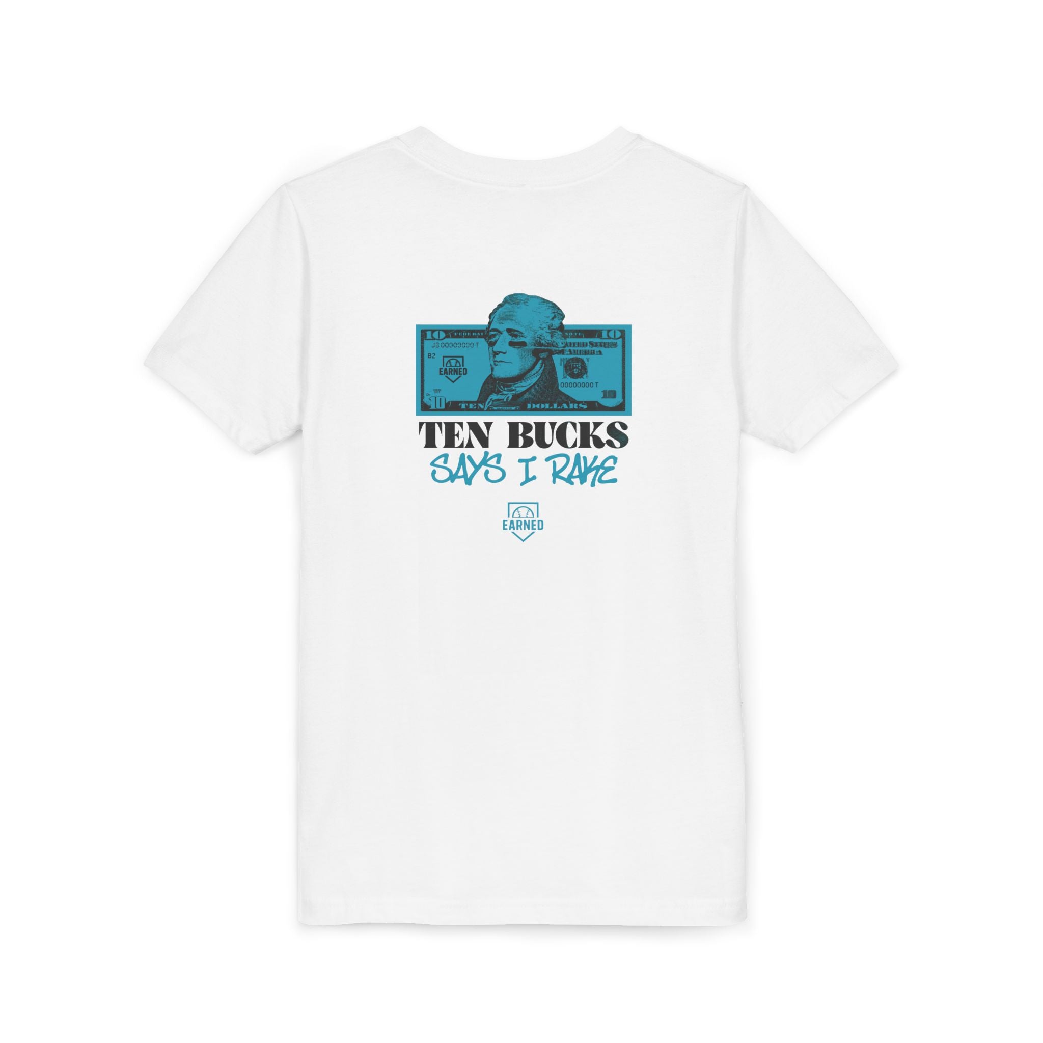 TEN BUCKS SAYS I RAKE Youth Tee (Blue Logo)