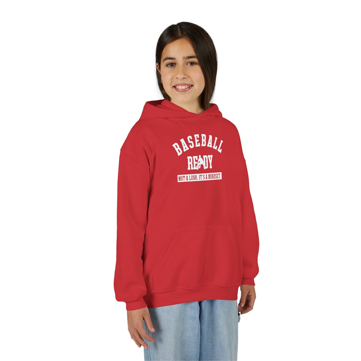 BASEBALL READY Youth Hoodie (White Logo)