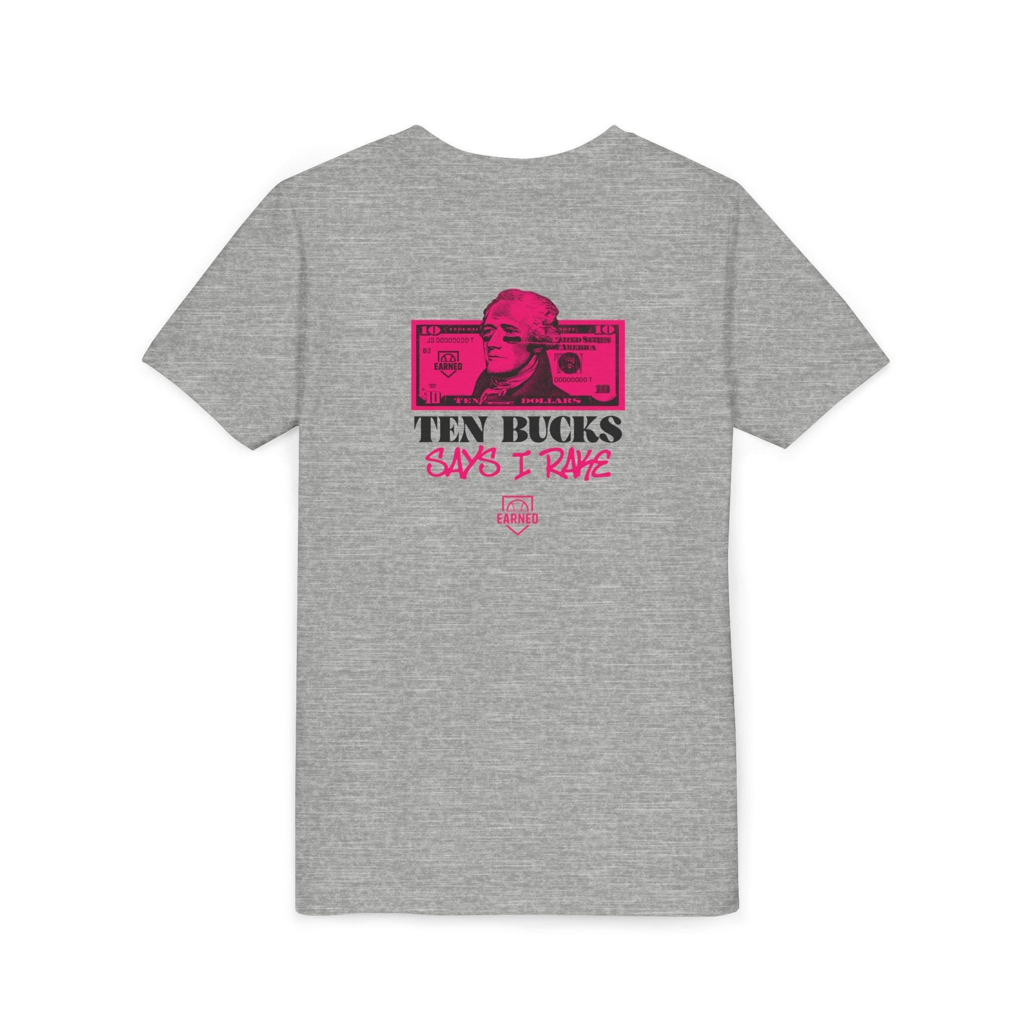 TEN BUCKS SAYS I RAKE Youth Tee (Pink Logo)
