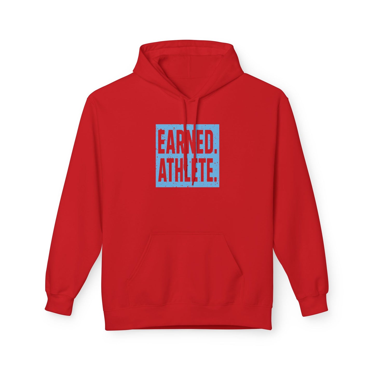 EARNED. ATHLETE. Hoodie (Light Blue Logo)