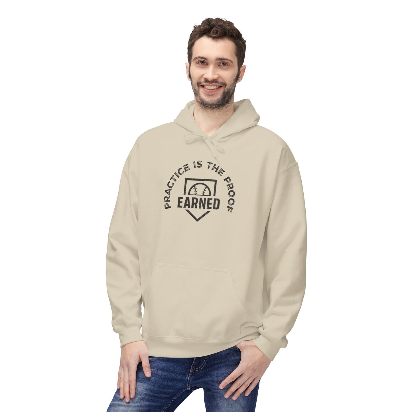 PRACTICE IS THE PROOF Hoodie (Black Font)