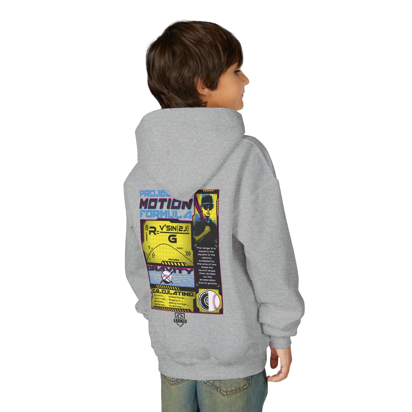 PROJECTILE MOTION FORMULA Youth Tee - BASEBALL IQ Collection