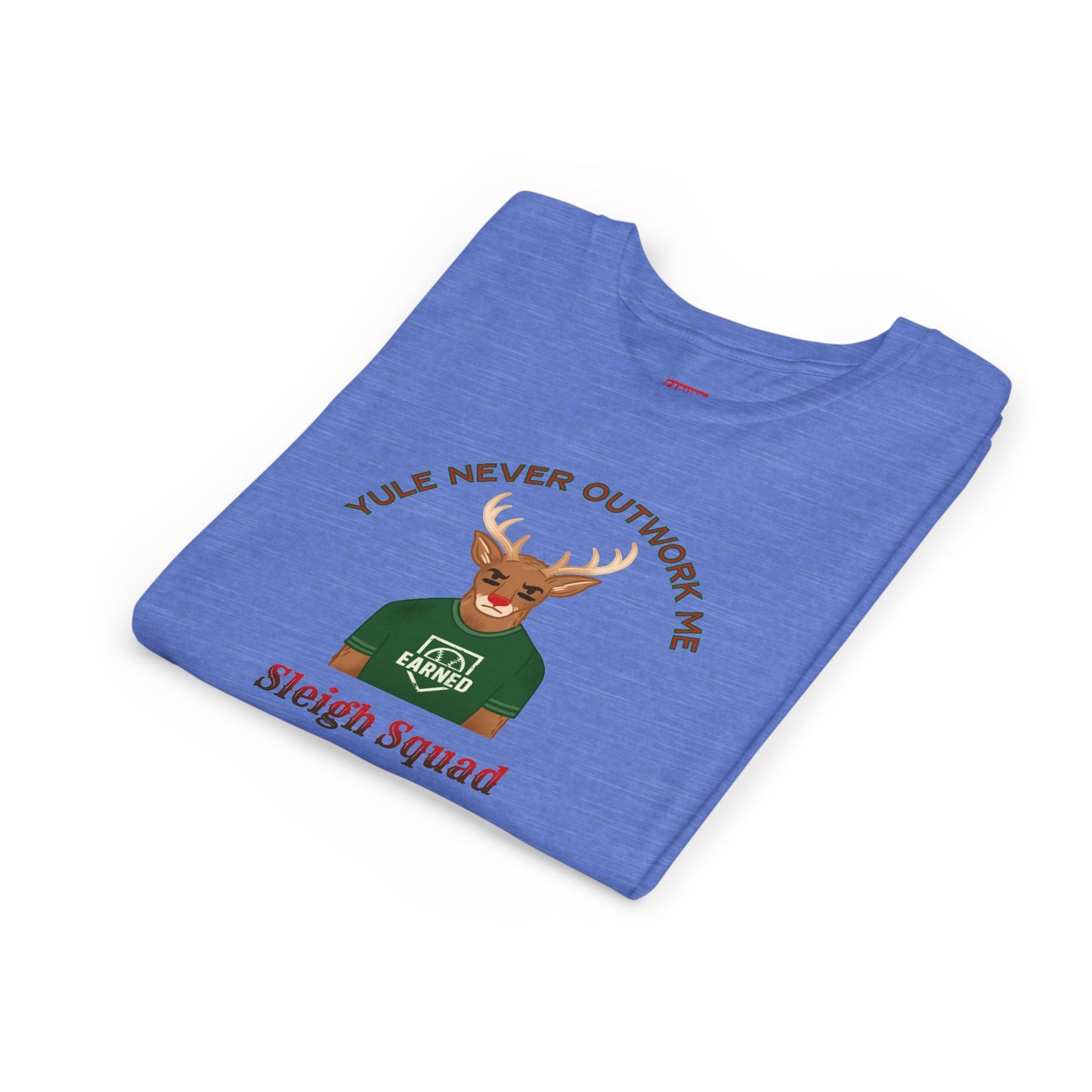 YULE NEVER OUTWORK ME Youth Tee - SLEIGH SQUAD Collection