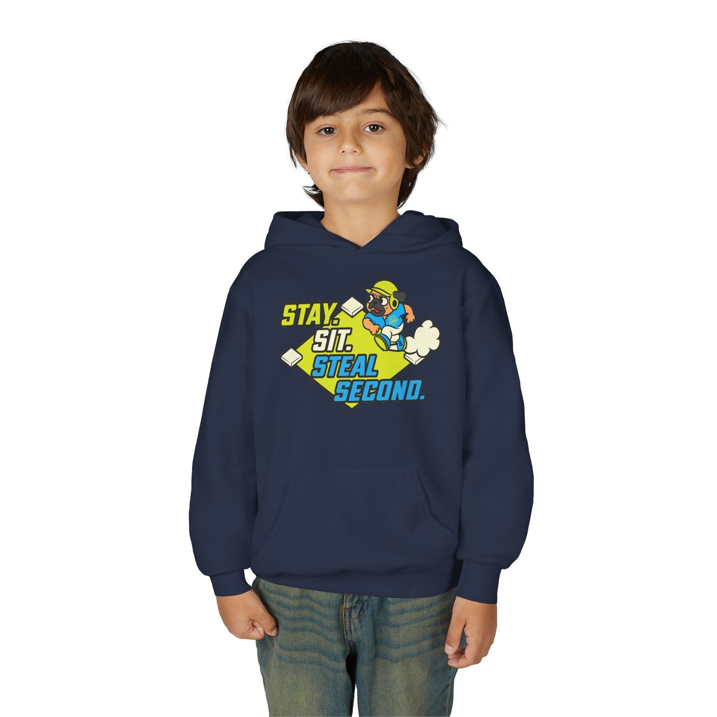 SIT. STAY. STEAL SECOND. Youth Hoodie - BARK PARK Collection
