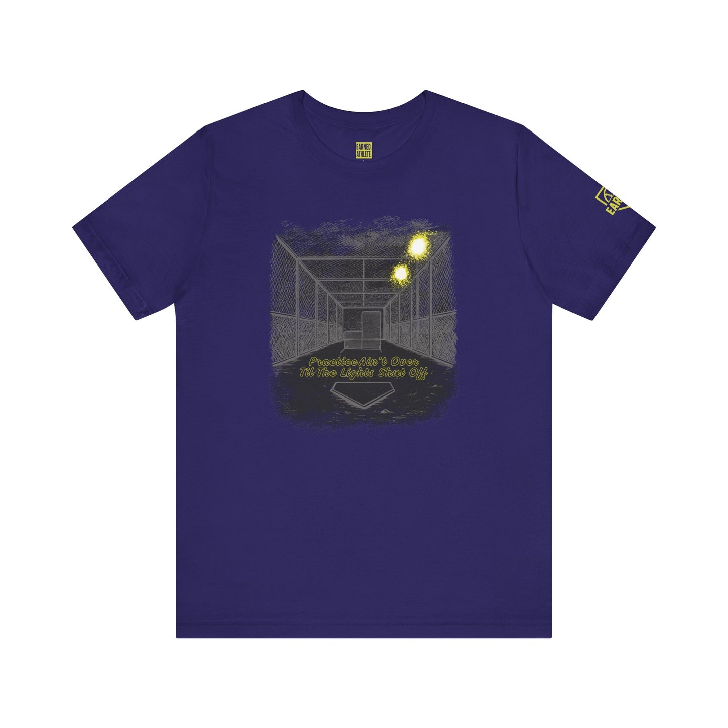 PRACTICE AIN'T OVER TILL THE LIGHTS SHUT OFF Tee (Dark)