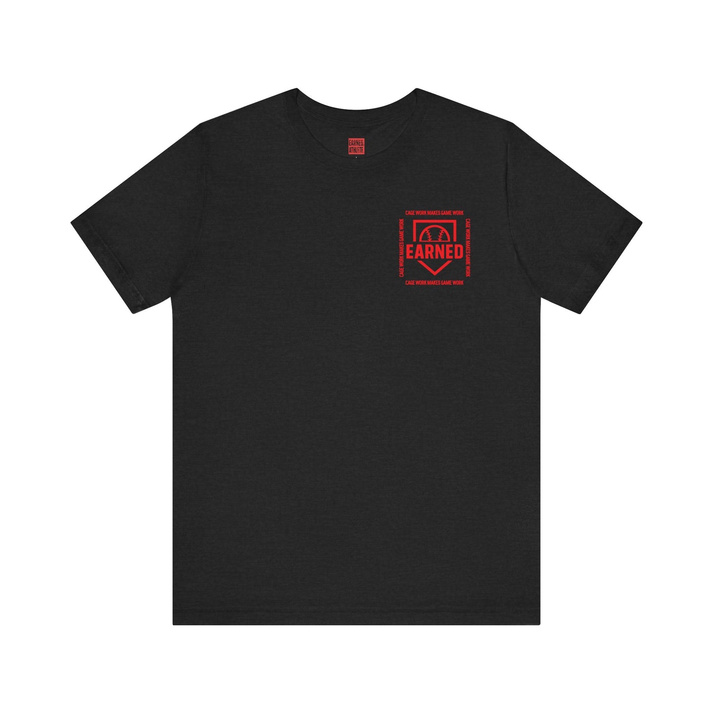 CAGE WORK MAKES GAME WORK Tee (Red Font)