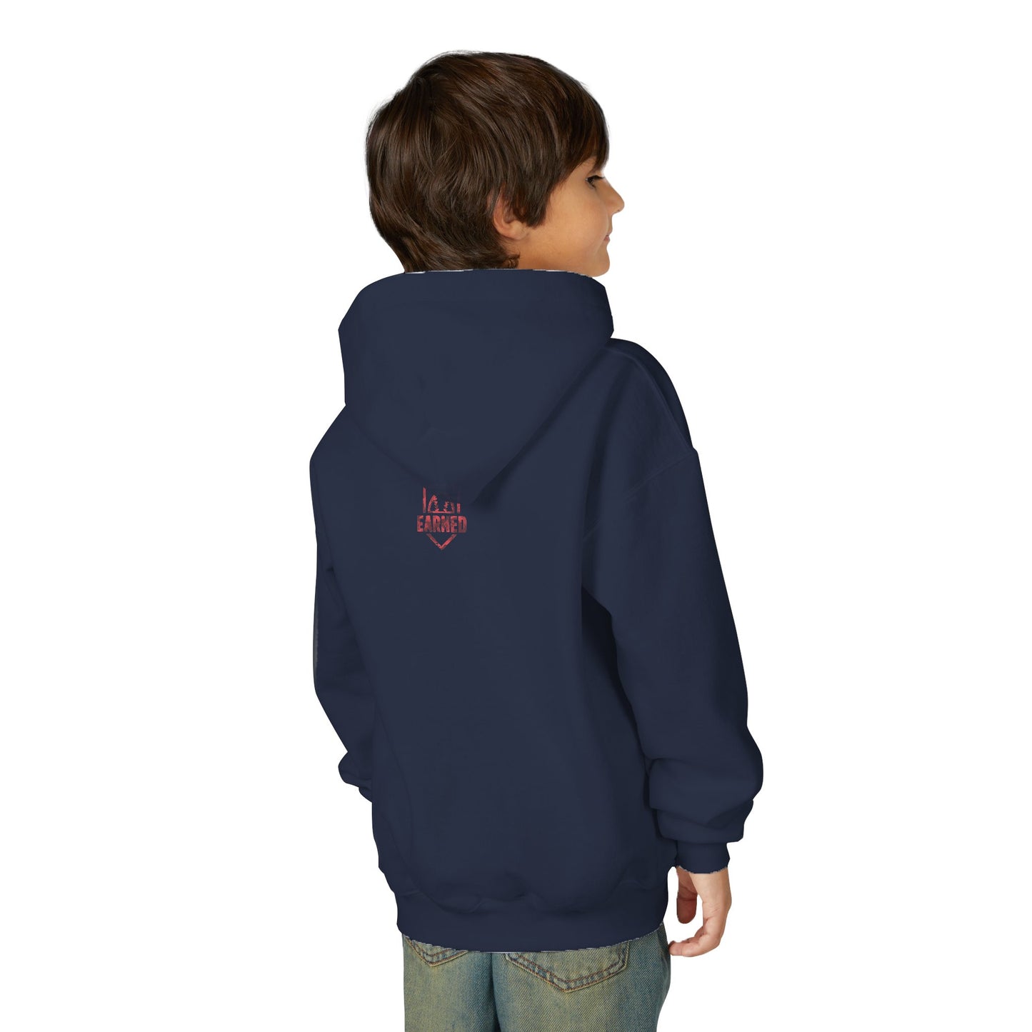 SHOWING UP ADDS UP Youth Hoodie (Red Camo Logo)