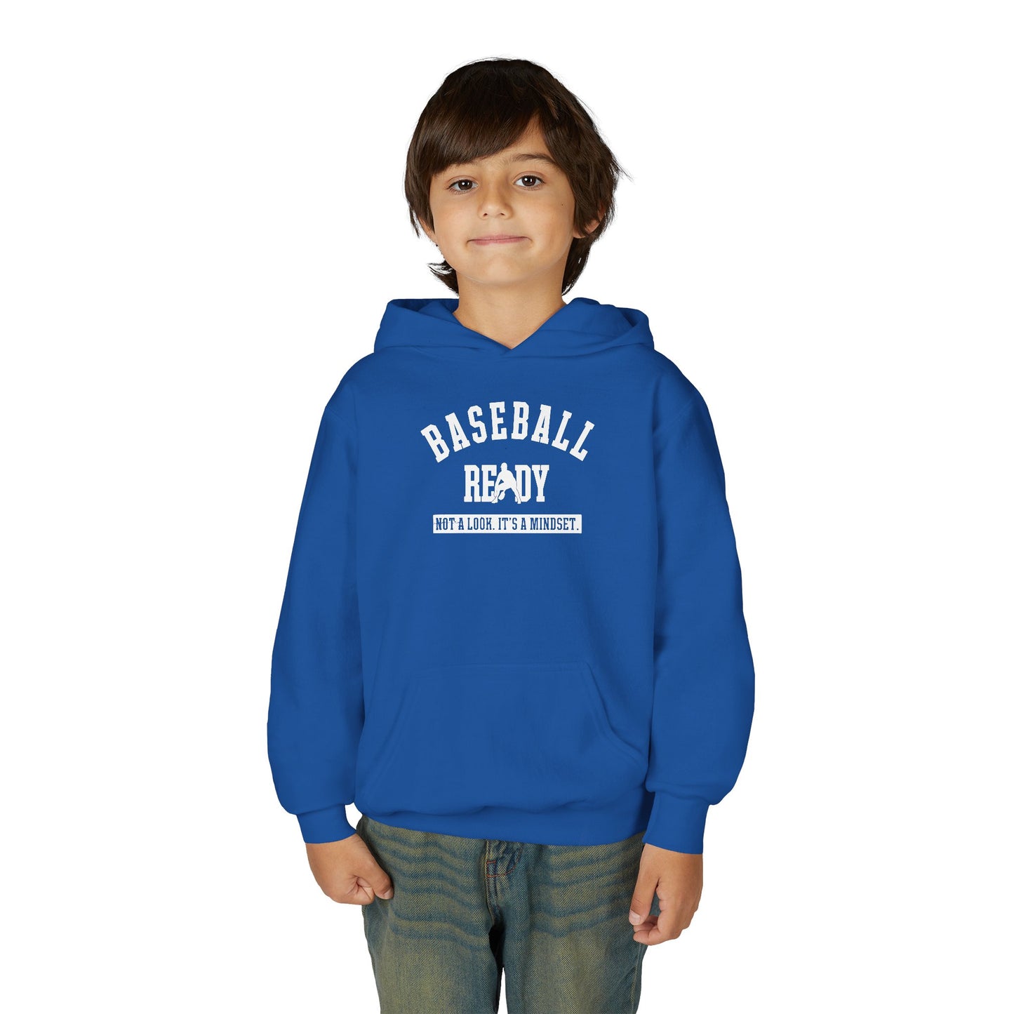 BASEBALL READY Youth Hoodie (White Logo)