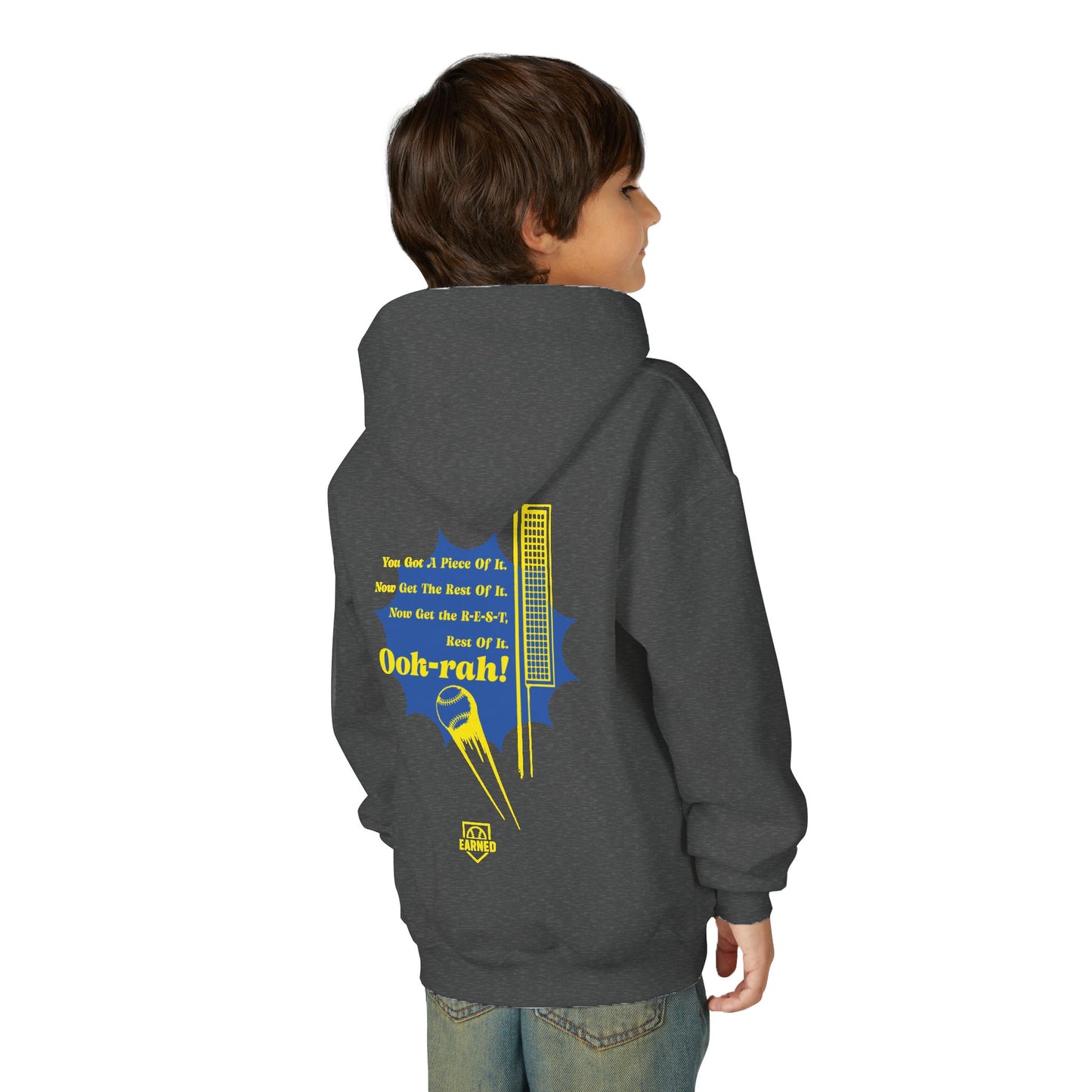 PIECE OF IT Youth Tee (Blue Logo) - DUGOUT CHANT Collection