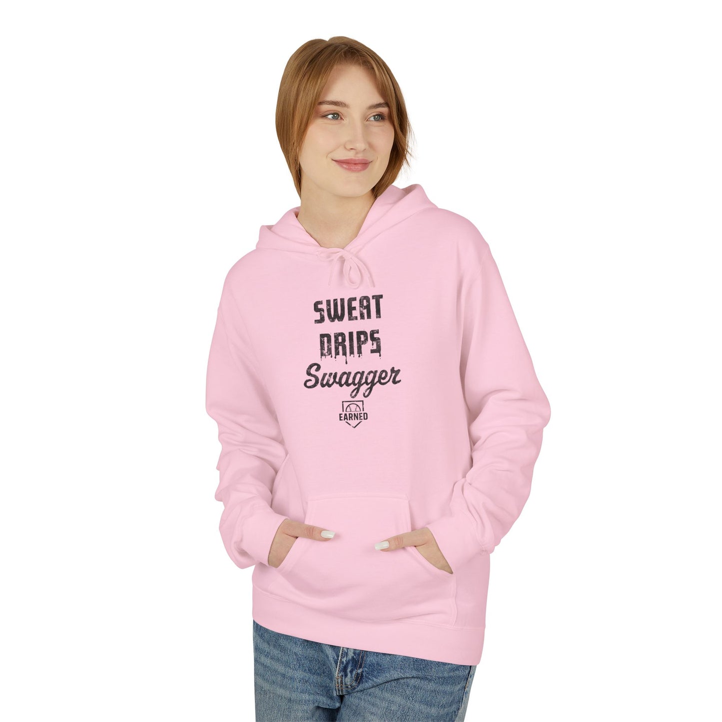SWEAT DRIPS SWAGGER Hoodie (Black Font)