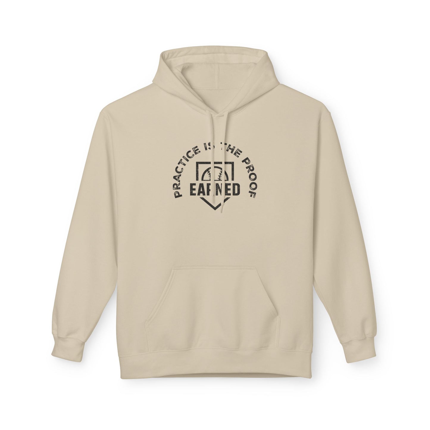 PRACTICE IS THE PROOF Hoodie (Black Font)