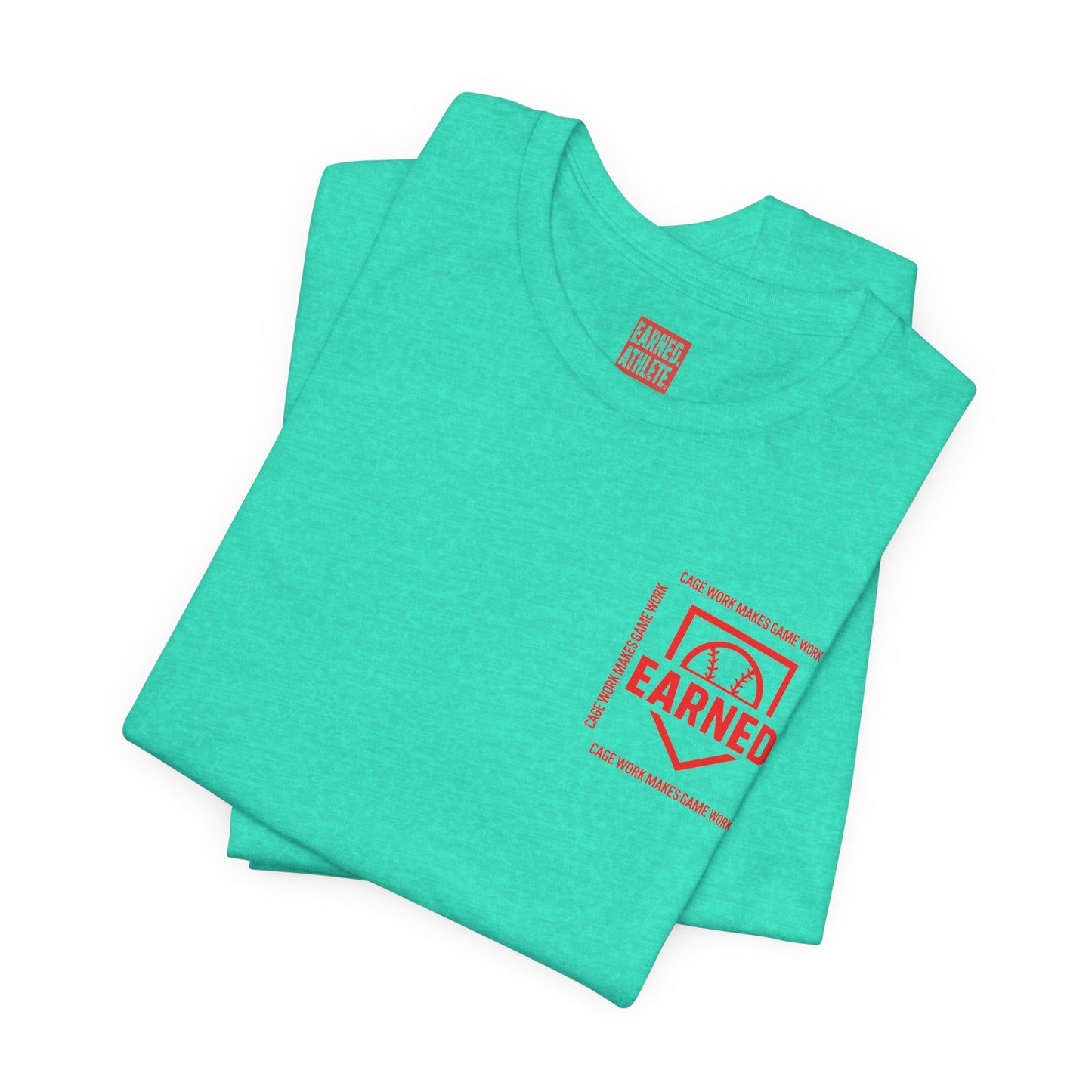 CAGE WORK MAKES GAME WORK Tee (Red Font)