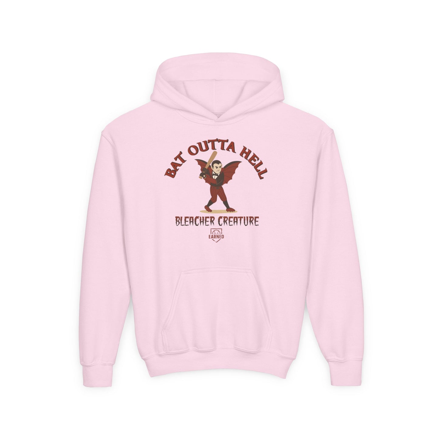 BAT OUTTA HELL Youth Hoodie - BLEACHER CREATURE Collection