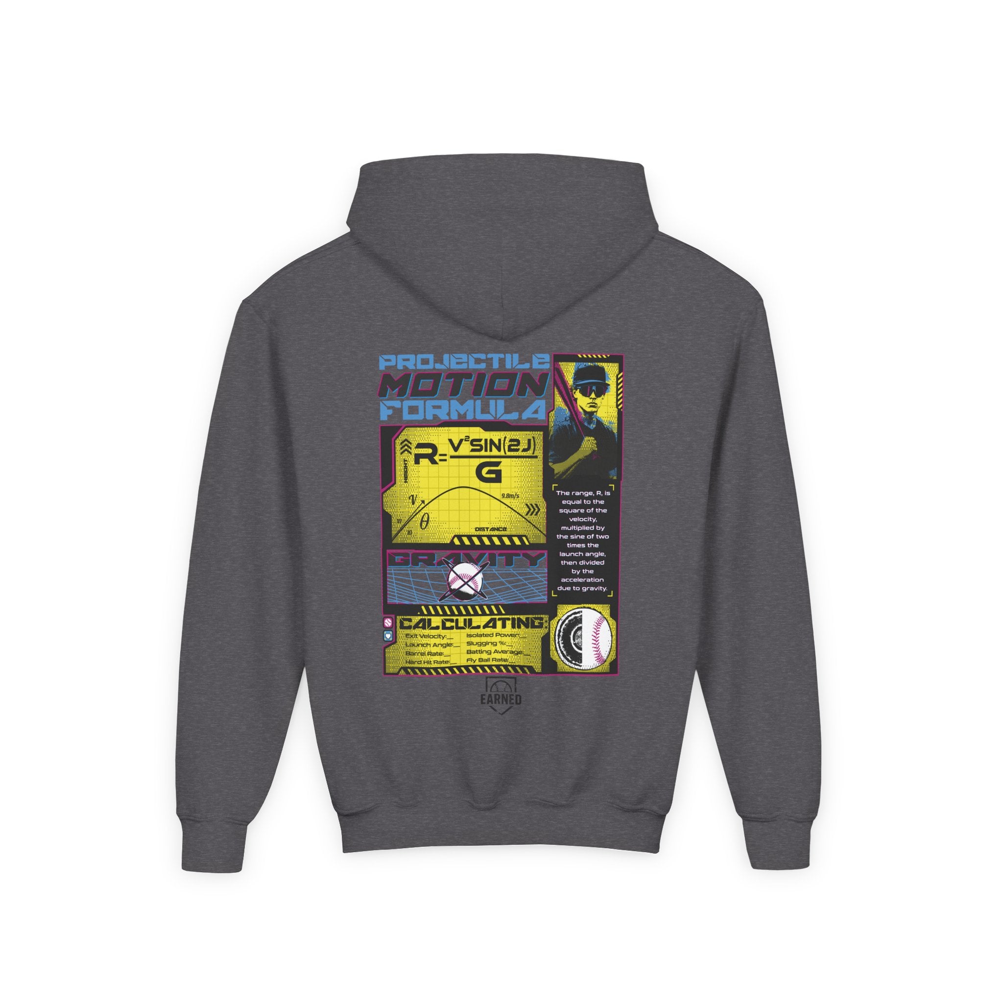 PROJECTILE MOTION FORMULA Youth Tee - BASEBALL IQ Collection