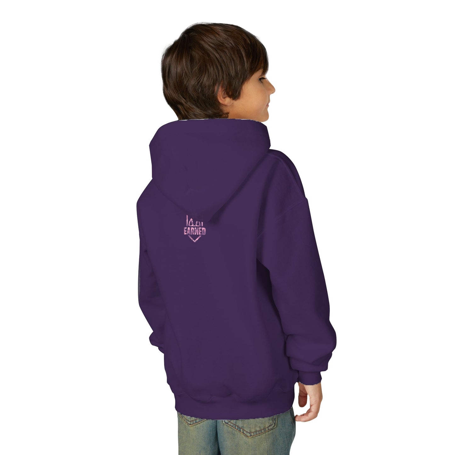 SHOWING UP ADDS UP Youth Hoodie (Pink Camo Logo)