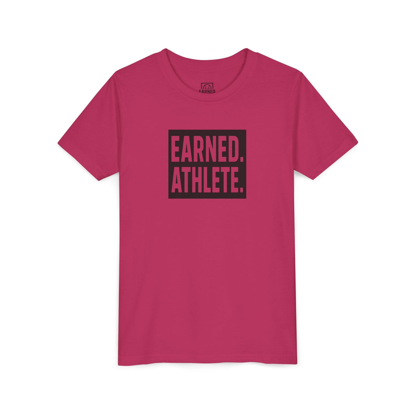 EARNED. ATHLETE. Logo Youth Tee (Black Font)