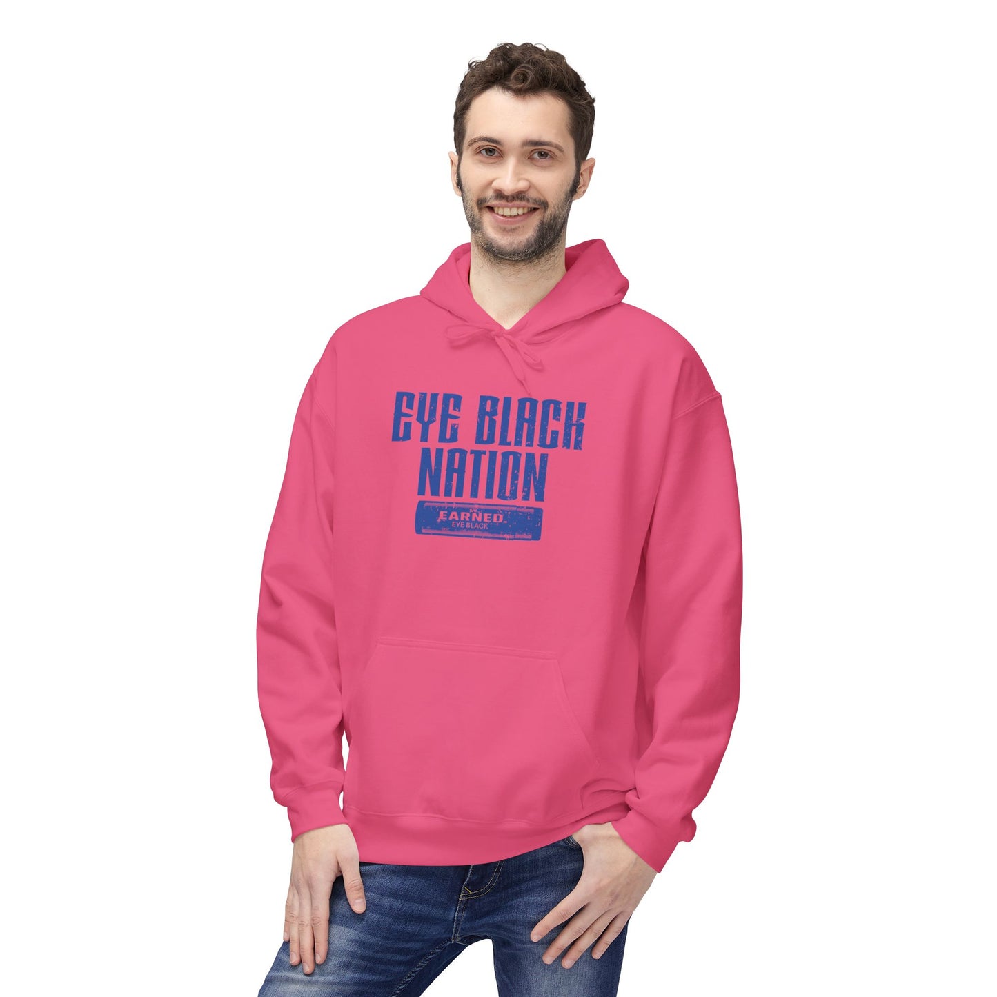 EYE BLACK NATION / WARRIOR Hoodie (Blue Font)