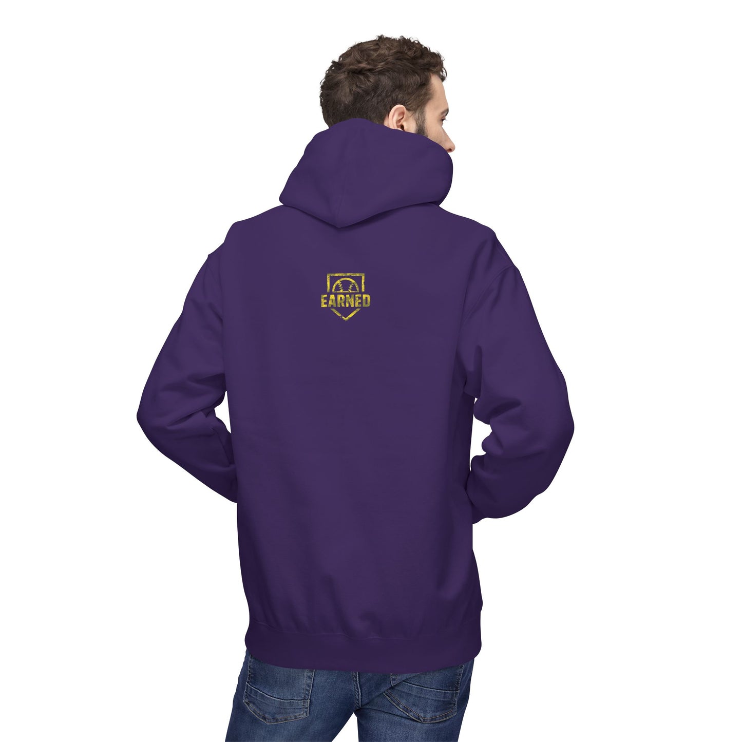 SHOWING UP ADDS UP Adult Hoodie (Yellow Camo Logo)
