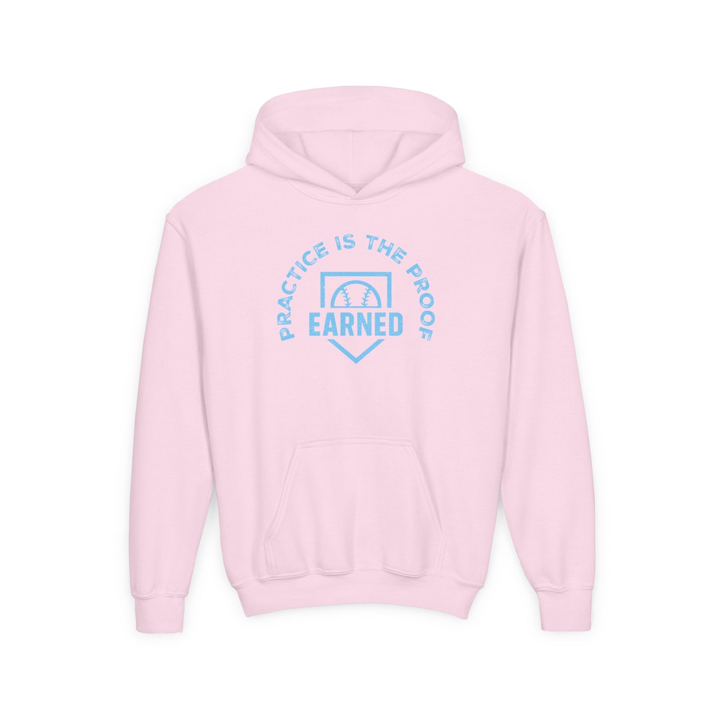 PRACTICE IS THE PROOF Youth Hoodie (Blue Logo)