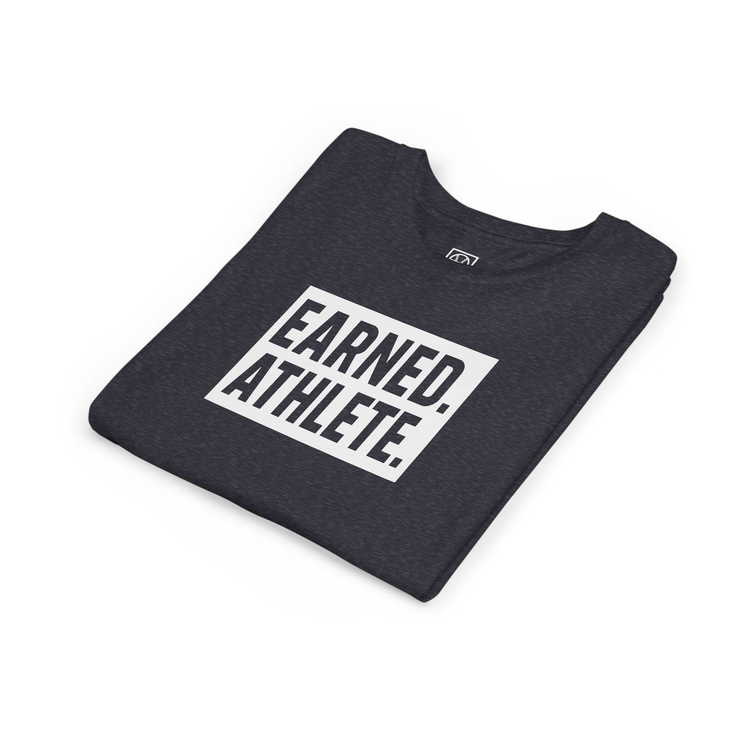 EARNED. ATHLETE. Youth Tee (White Font)