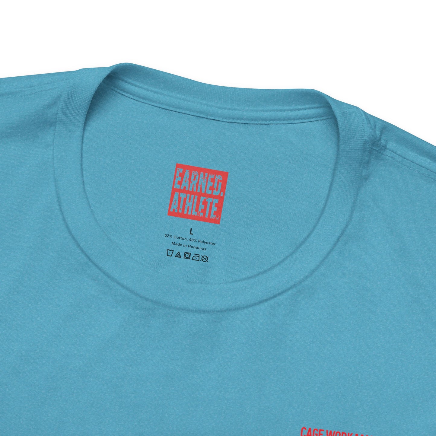 CAGE WORK MAKES GAME WORK Tee (Red Font)