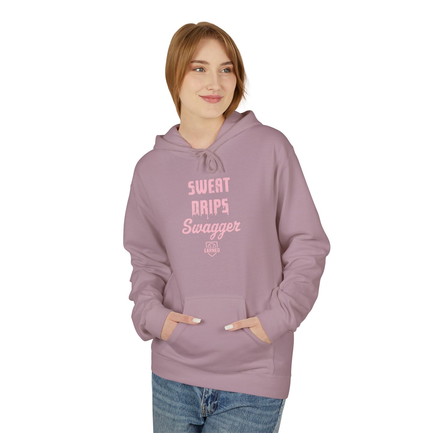 SWEAT DRIPS SWAGGER Hoodie (Pink Font)