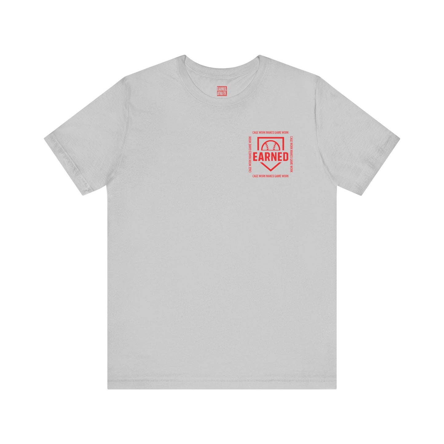 CAGE WORK MAKES GAME WORK Tee (Red Font)