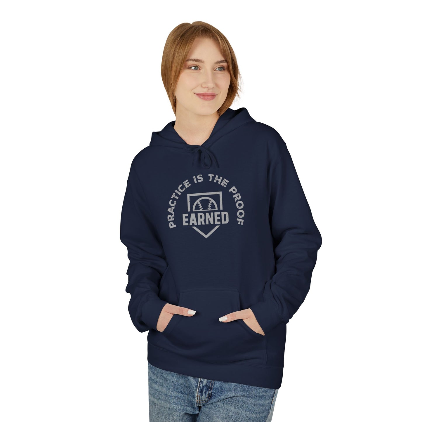 PRACTICE IS THE PROOF Hoodie (Gray Font)
