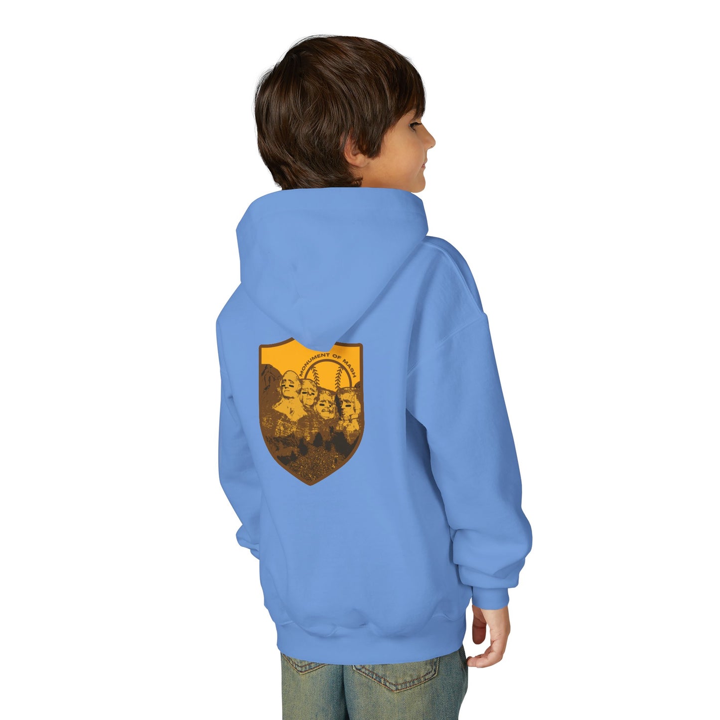 MONUMENT OF MASH Youth Hoodie (Gold & Brown) - AMERICA 250 Collection