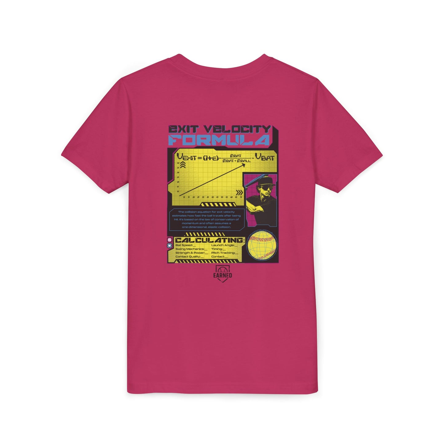 EXIT VELOCITY FORMULA Youth Tee - BASEBALL IQ Collection