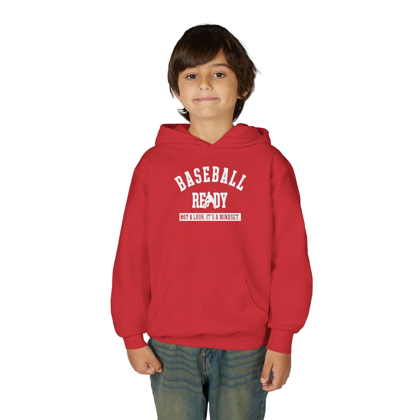 BASEBALL READY Youth Hoodie (White Logo)