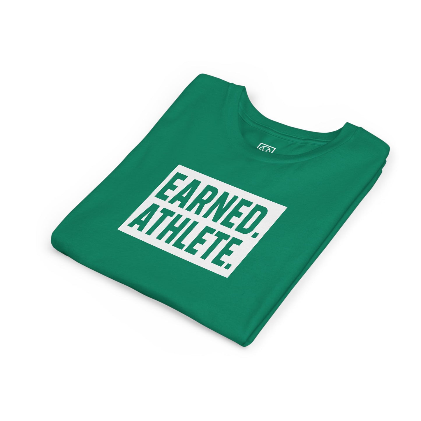 EARNED. ATHLETE. Youth Tee (White Font)