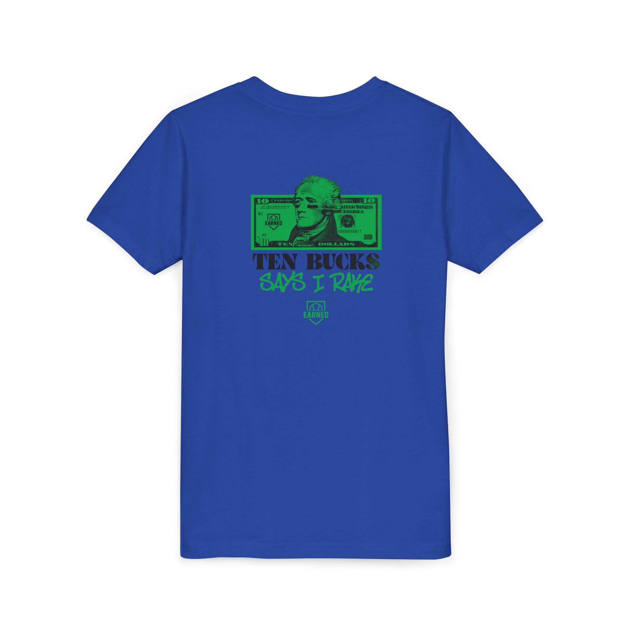 TEN BUCKS SAYS I RAKE Youth Tee (Green Logo)