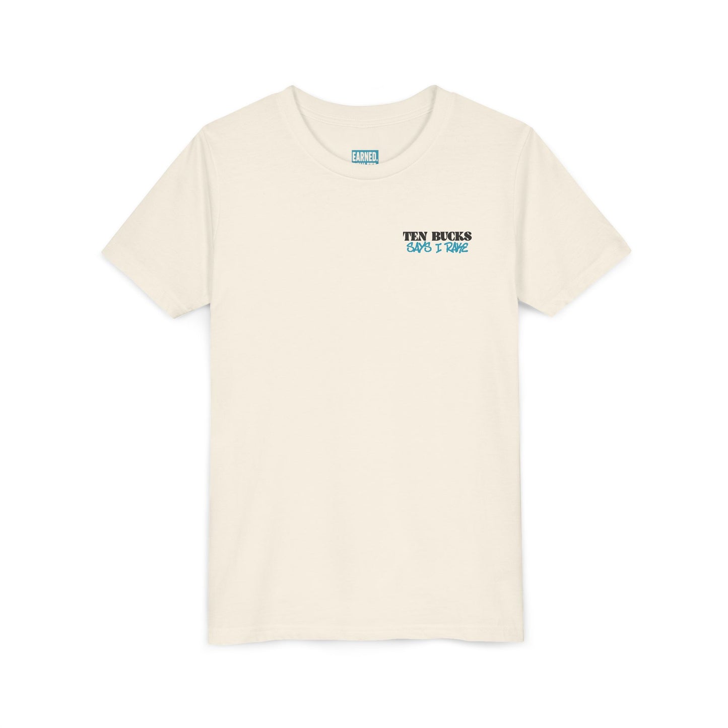 TEN BUCKS SAYS I RAKE Youth Tee (Blue Logo)