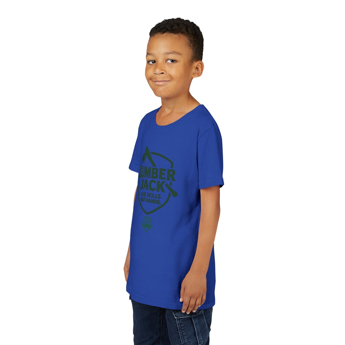 LUMBER JACK. AXE SKILLS. BAT HANDS. Youth Tee