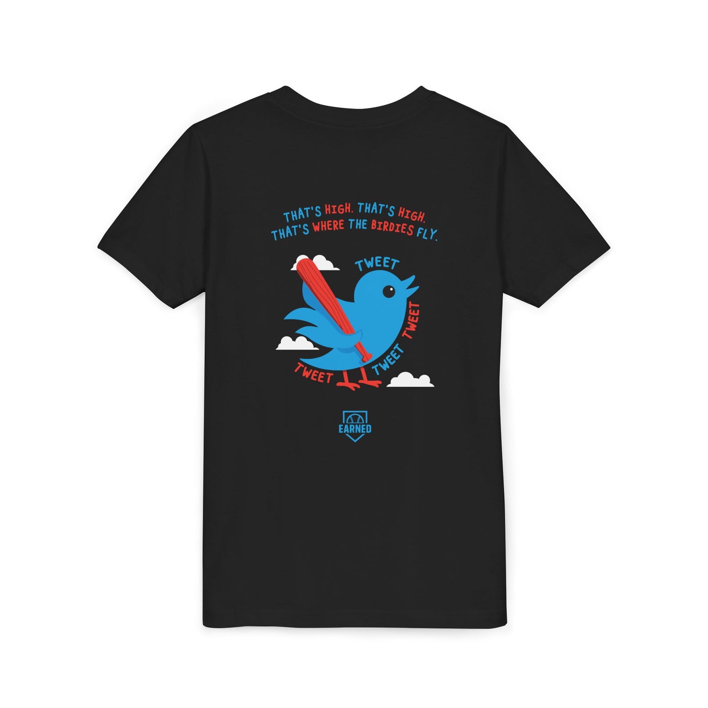 THAT'S HIGH Youth Tee (Blue Bird) - DUGOUT CHANT Collection