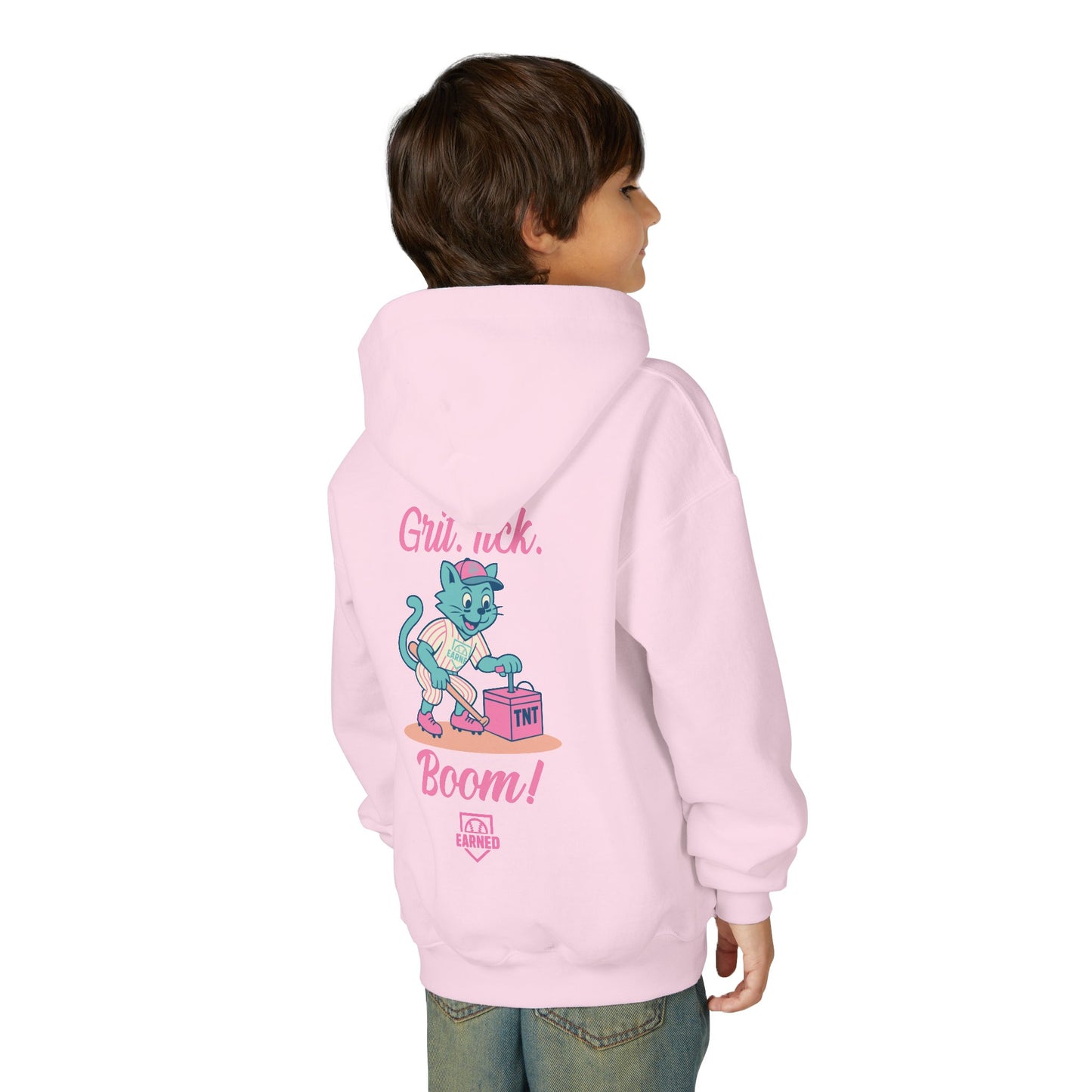 GRIT. TICK. BOOM. Youth Hoodie - TOMFOOLERY Collection