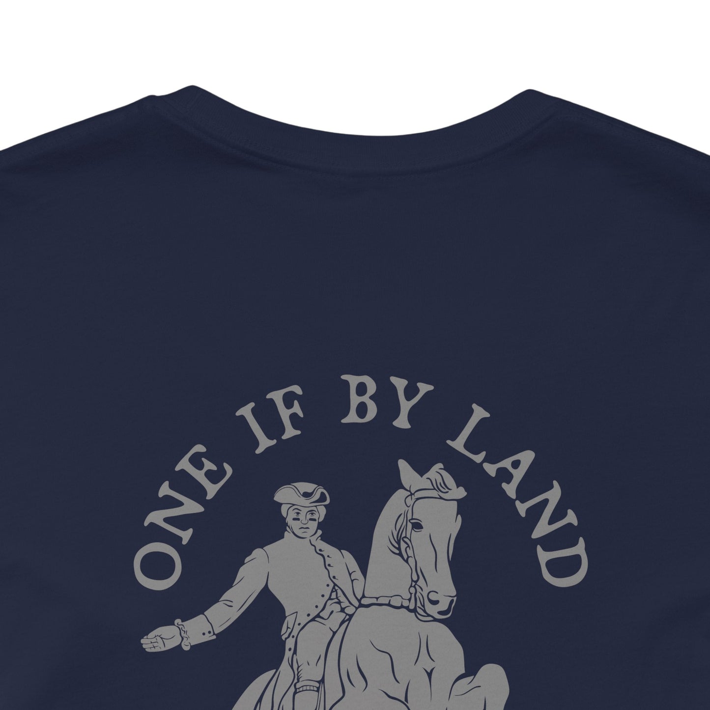 ONE IF BY LAND, TWO IF IT'S A DOUBLE Tee (Paul Revere White)