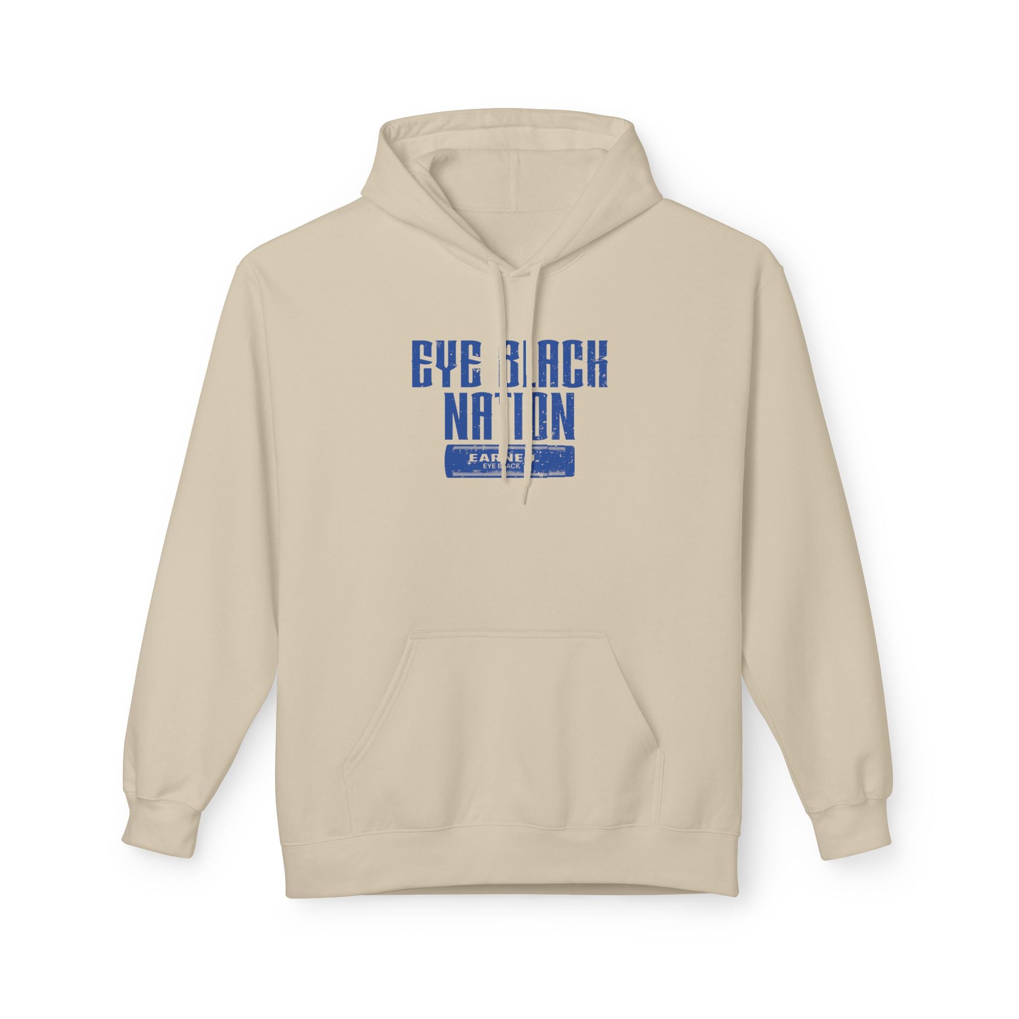 EYE BLACK NATION Adult Hoodie (Blue Font)