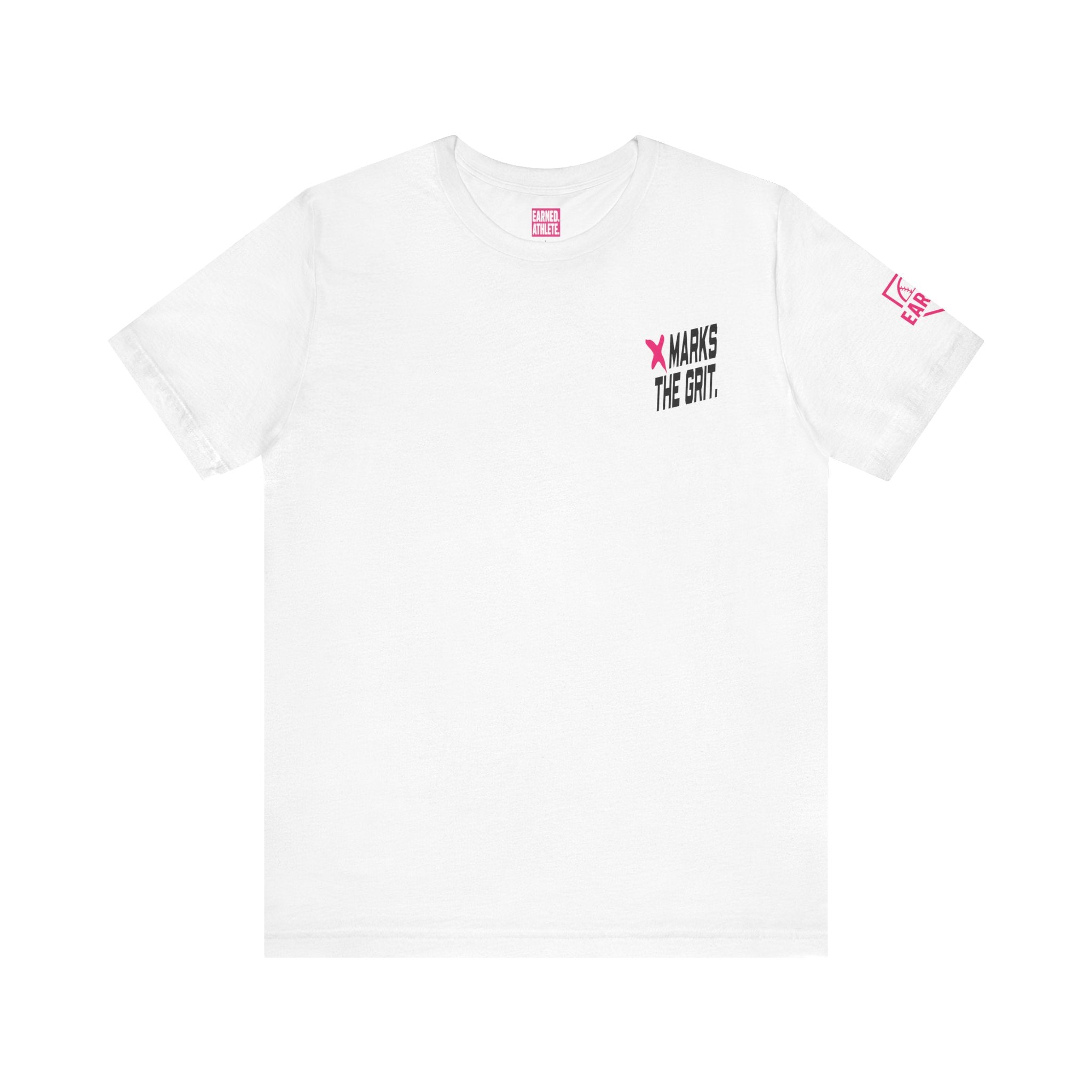 X MARKS THE GRIT Tee (Pink X, Black Font)