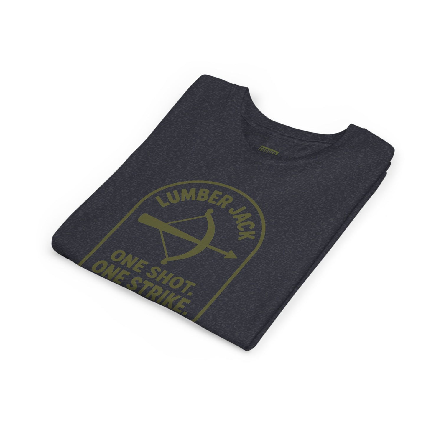 ONE SHOT. ONE STRIKE. Youth Tee – LUMBER JACK Collection