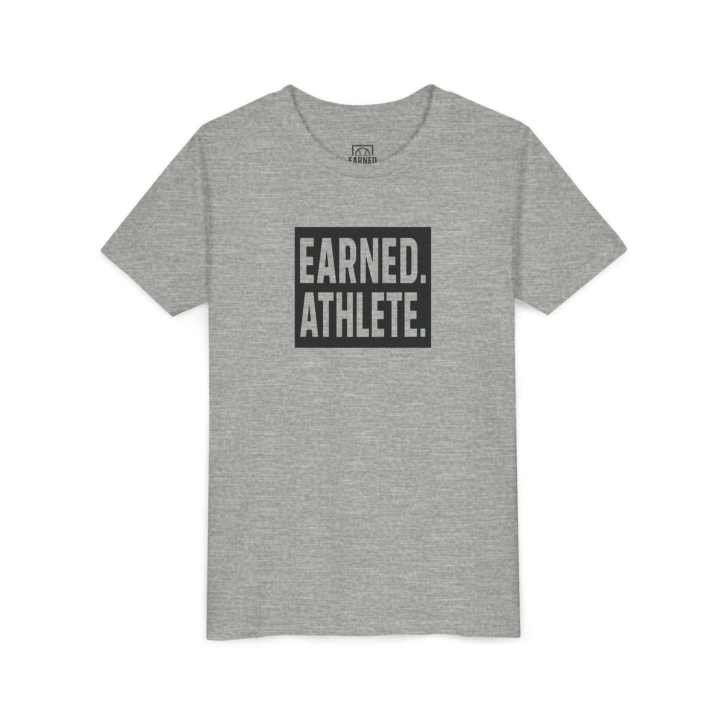 EARNED. ATHLETE. Logo Youth Tee (Black Font)