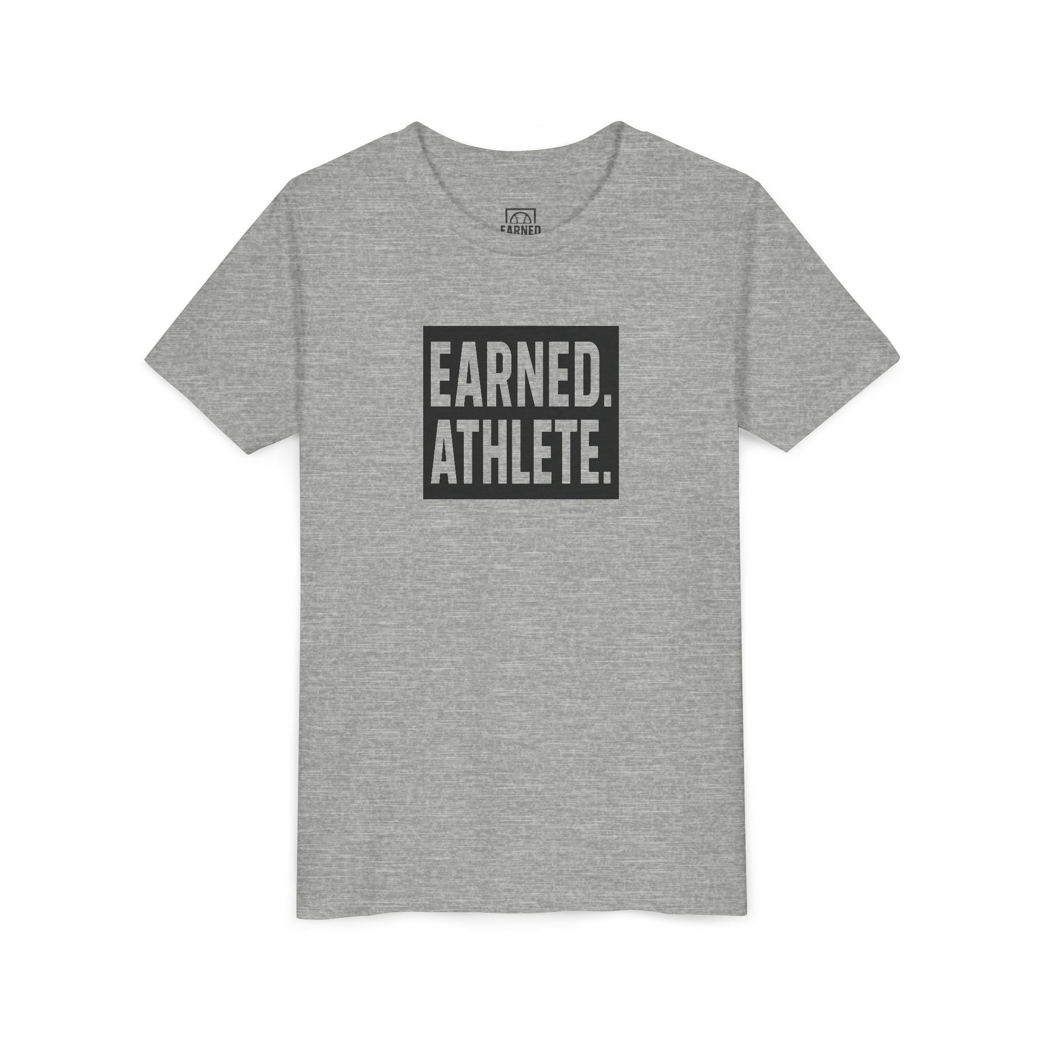 EARNED. ATHLETE. Logo Youth Tee (Black Font)