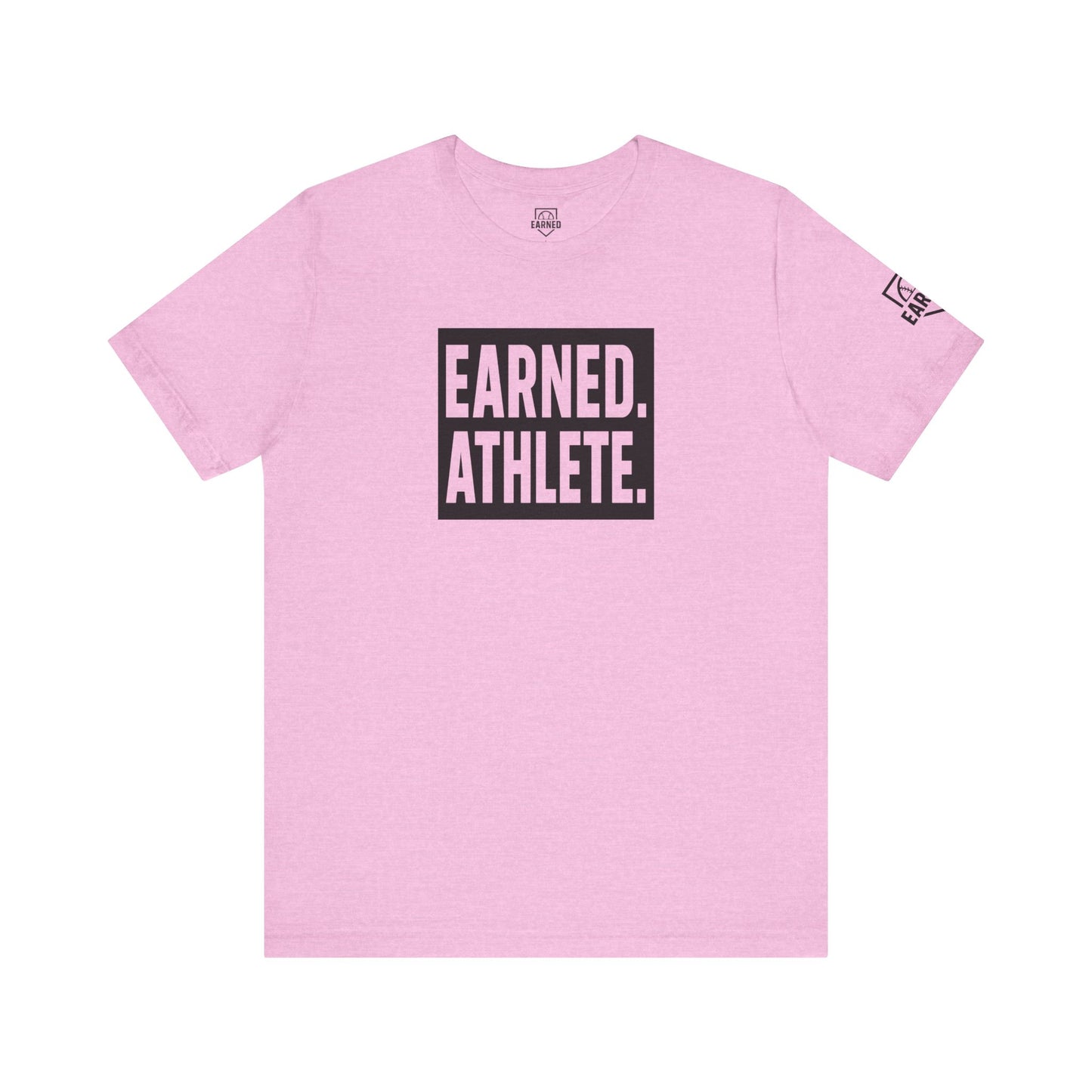 EARNED. ATHLETE. Logo Tee (Black Font)