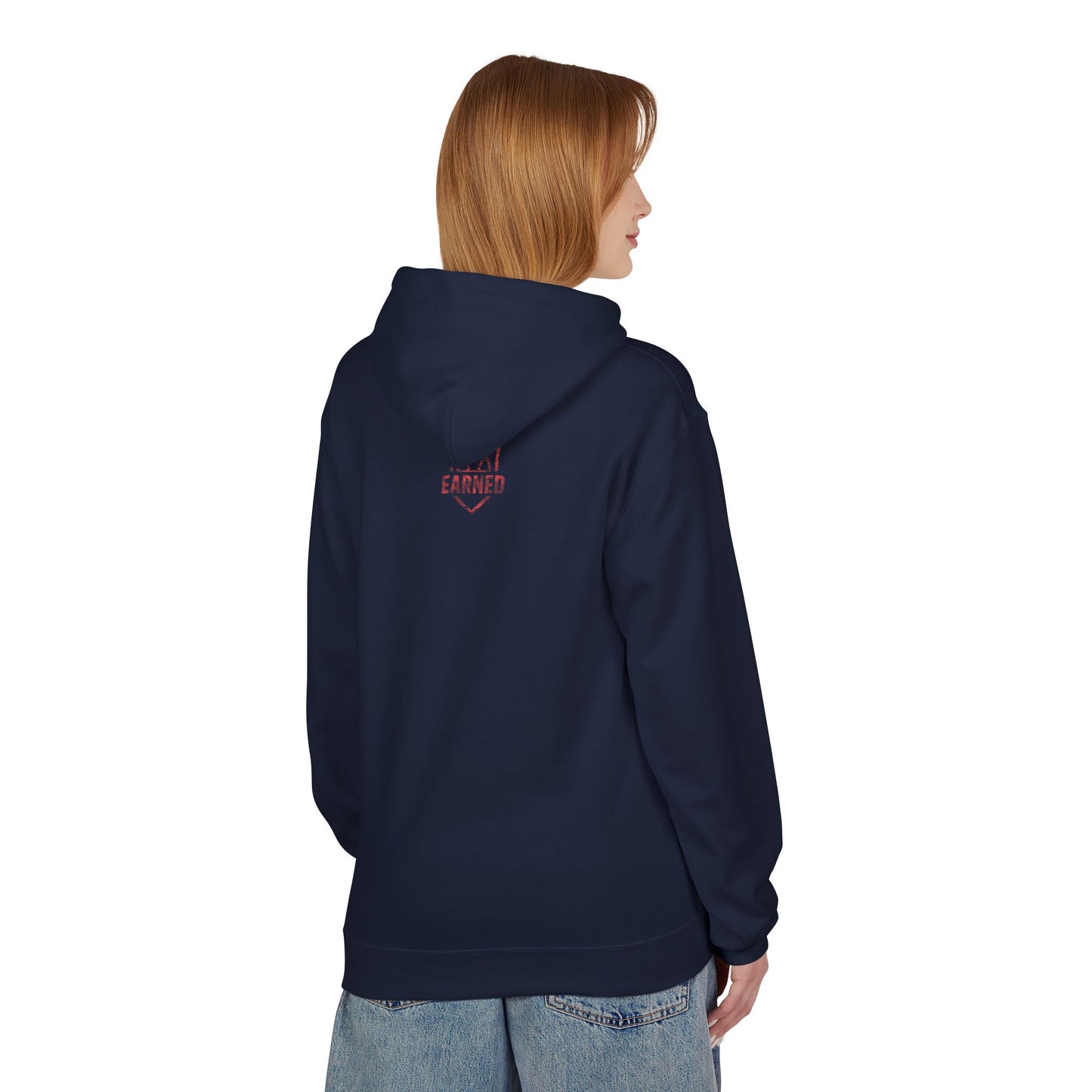 SHOWING UP ADDS UP Adult Hoodie (Red Camo Logo)