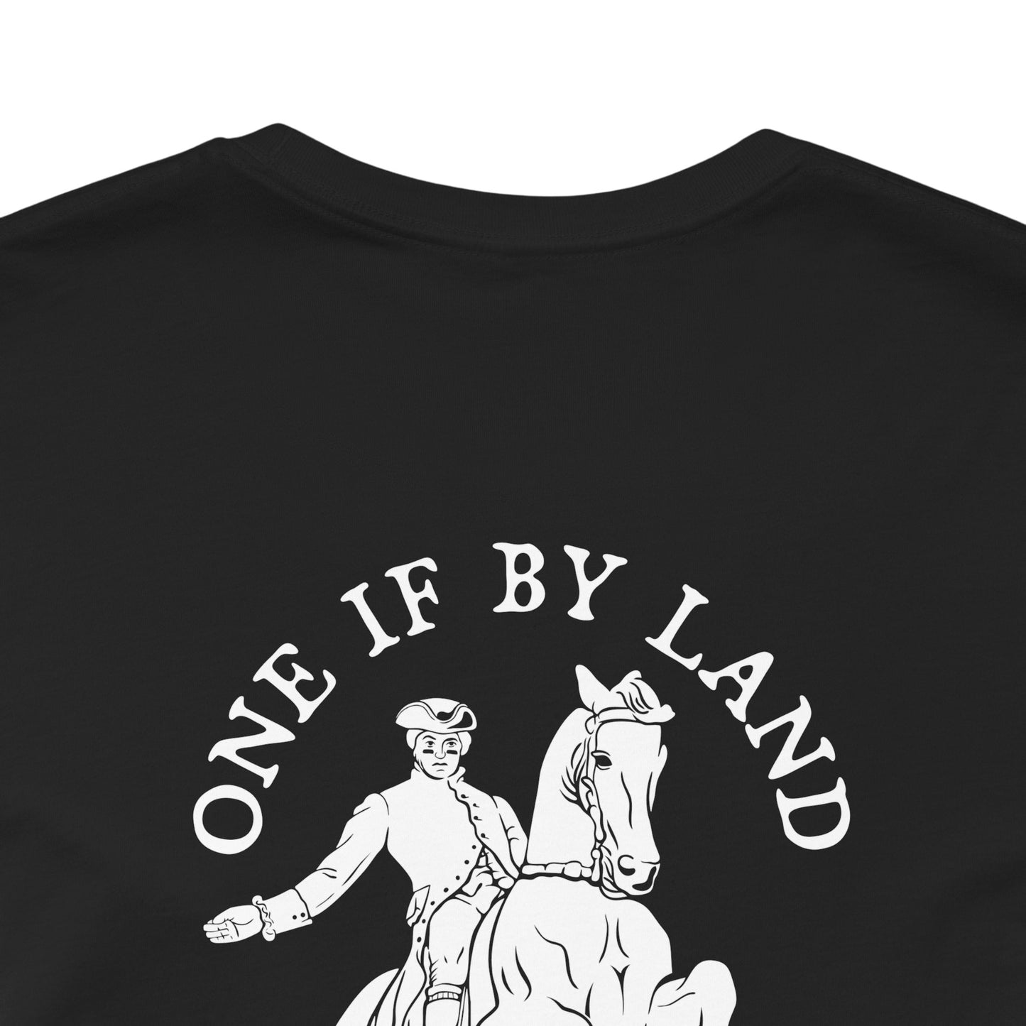 ONE IF BY LAND, TWO IF IT'S A DOUBLE Tee (Paul Revere White)